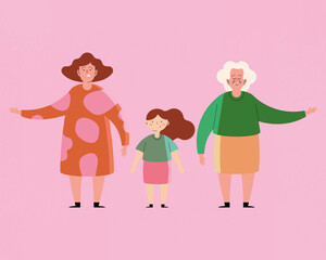grandmothers and granddaughter