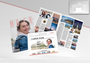 Mockup of a Magazine