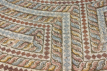 Floor mosaic in Ancient Greek house in Kato district, Paphos, Cyprus