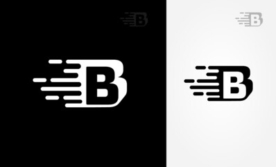 Letter B delivery logo