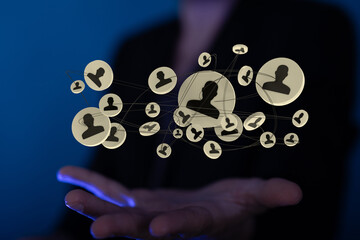 partner - organization chart team concept networking