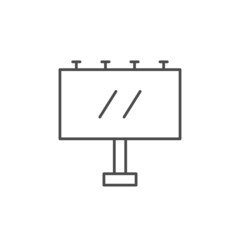 Billboard advertisement line outline icon