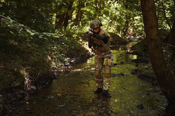 Fototapeta premium Carrying out operations using special tactics and means