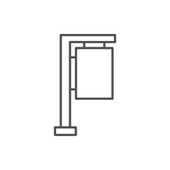 Post banner line outline icon