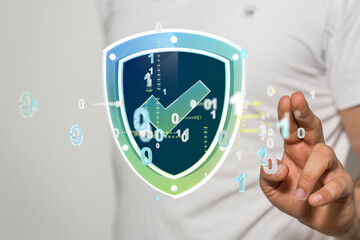 Cybersecurity and information or network protection. Future technology web
