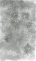 abstract watercolor gray smoky background with snowflakes