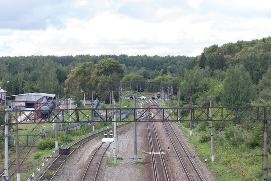 Tracks at the Railway station.