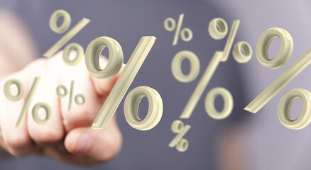 percent sign percentage icon interest rate.