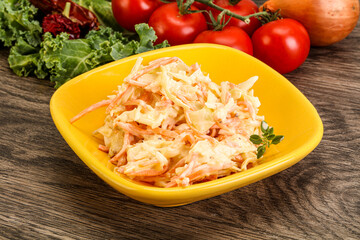 Vegetarian Cole slaw salad with cabbage