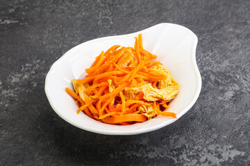 Korean soy asparagus with carrot