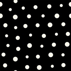 Abstract polka dots seamless pattern. Contemporarya background, modern art print for textile, wallpaper. Vector illustration