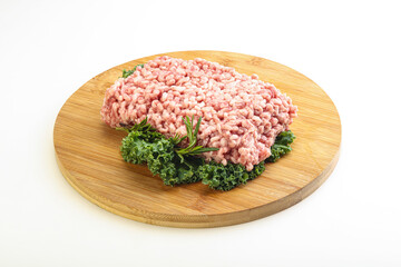 Raw pork minced meat for cooking
