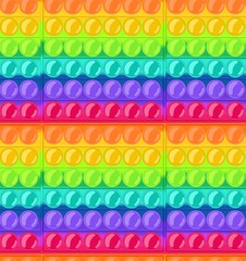 Seamless pattern, endless popit . The colors of the rainbow. Vector.