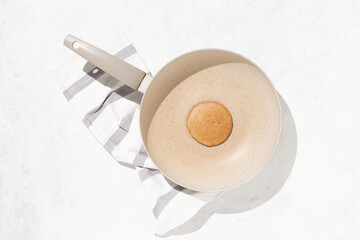 Pancakes recipe step-by-step ingredients pan cooking process