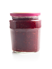 Jar of raspberry jam