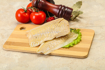 Raw cod fish for cooking