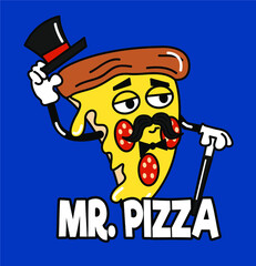 SEÑOR PIZZA ILUSTRACION