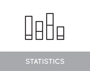 Icon bar chart single icon simple graphic.