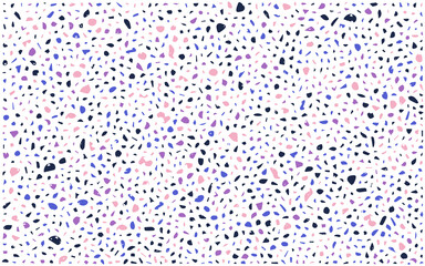 Terrazzo Seamless Pattern. Granite Fragments. Abstract Backdrop. Stones and Rocks Texture. Marble Textile, Tile Design. Vector.