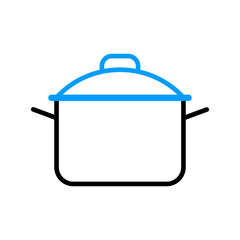 Saucepan vector icon. Cooking pot or pan sign