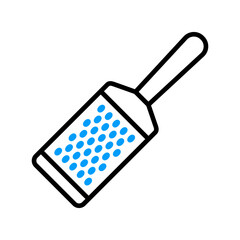 Metal kitchen hand grater for cheese vector icon