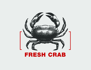 Seafood restaurant logo. Good quality handmade. Engraving. Can be repainted in a different color.