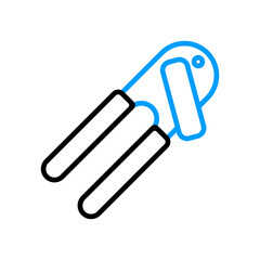 Can opener vector flat icon. Kitchen appliances
