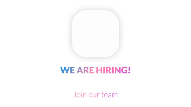 We are hiring graphic