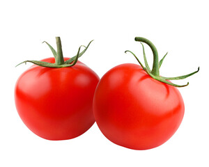 Tomatoes isolated on white background with clipping path