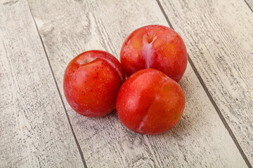 Ripe sweet tasty red plum
