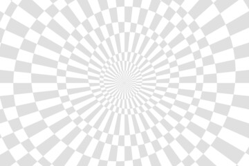 Vector illustration of abstract pattern with optical illusion. Op art checkered background.