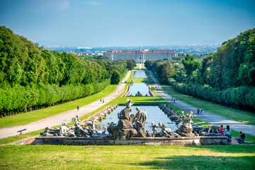 Poster Royal Palace of (Reggia di) Caserta - The very long basin of the park's artificial lake - Italy. © jovannig