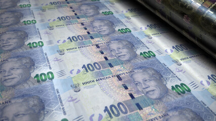 South Africa Rand money banknotes pack illustration