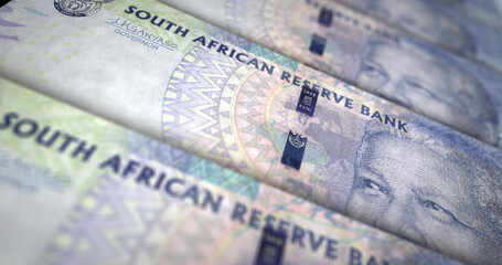 Fototapeta premium South Africa Rand money banknotes pack illustration