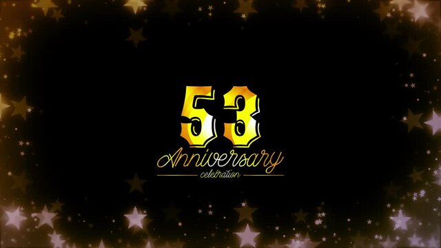 To celebrate an anniversary Day Organized,   53  Years Celebration , effect Color Pure logo HD Videos