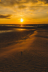 sunset in the sand