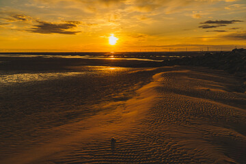 sunset in the sand