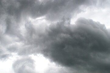 Dark clouds in the sky before a thunderstorm