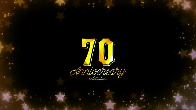 To celebrate an anniversary Day Organized,  70   Years Celebration , effect Color Pure logo HD Videos