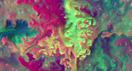 Colorful paint mix with gradient vivid colors