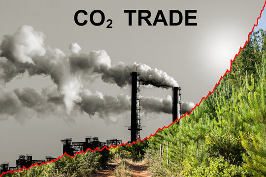 CO2 Kohlenstoffdioxid Emission Reduzierung durch steigende Preise Zertifikate Zertifizierung Steuer Handel B&ouml;rse Chart
