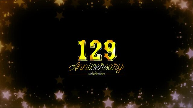 To celebrate an anniversary Day Organized,  129   Years Celebration , effect Color Pure logo HD Videos
