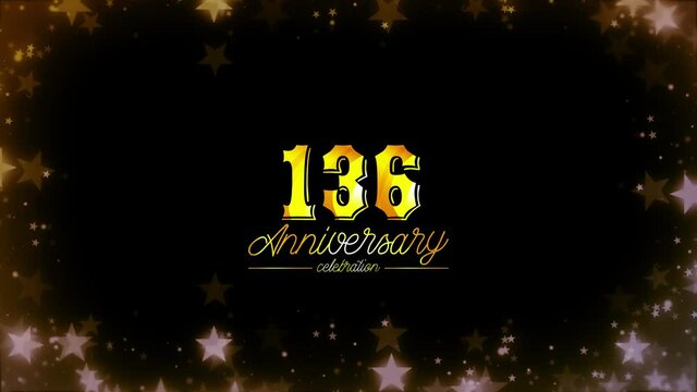 To celebrate an anniversary Day Organized,   136  Years Celebration , effect Color Pure logo HD Videos