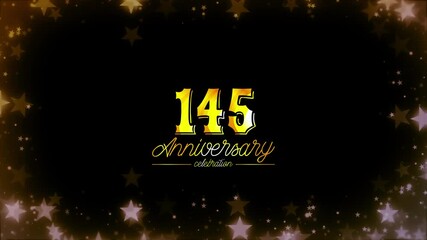 To celebrate an anniversary Day Organized,   145  Years Celebration , effect Color Pure logo HD Videos