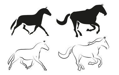 set of horses