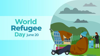 Fototapeta na wymiar World Refugee Day on june 20