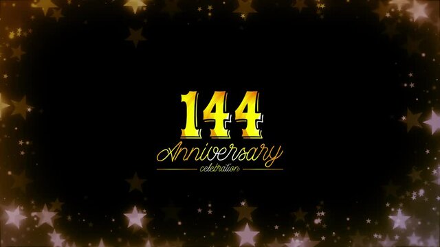 To celebrate an anniversary Day Organized,  144   Years Celebration , effect Color Pure logo HD Videos