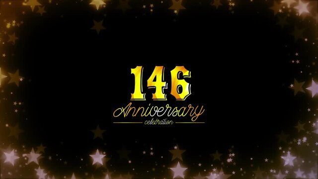 To celebrate an anniversary Day Organized,  146   Years Celebration , effect Color Pure logo HD Videos