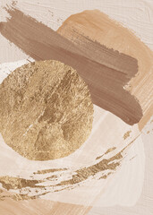Oil texture. Paint. Textured arrangements. Brown, blush, pink, white, beige, gold illustration and elements. Background. Abstract modern print set. Logo. Wall art. Poster. Business card. Wallpaper. 