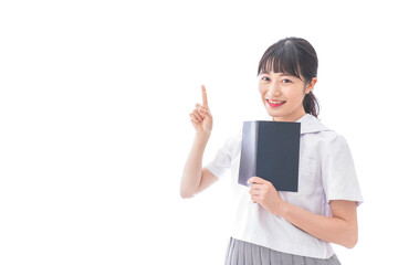 オフィスでファイルを持つ若いビジネスウーマン